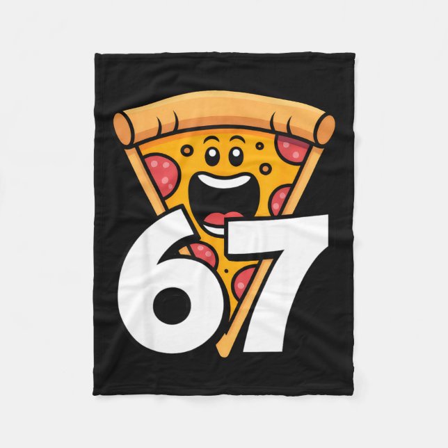 Cobertor De Velo Funny 67 Meme Six Seven Humor Food Zza  (Frente)