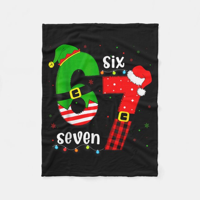 Cobertor De Velo Funny 67 Six Seven Christmas Boys Girls Kids Teens (Frente)