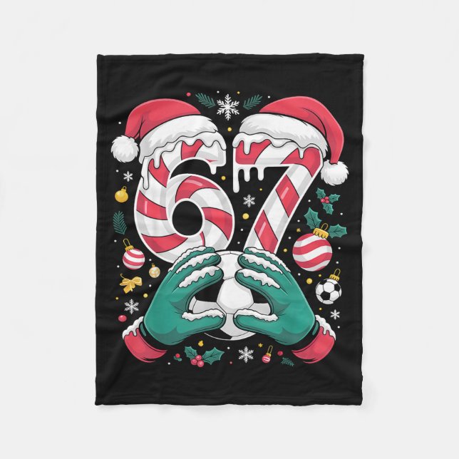 Cobertor De Velo Funny 67 Six Seven Soccer Goalkeeper Funny Meme Ch (Frente)