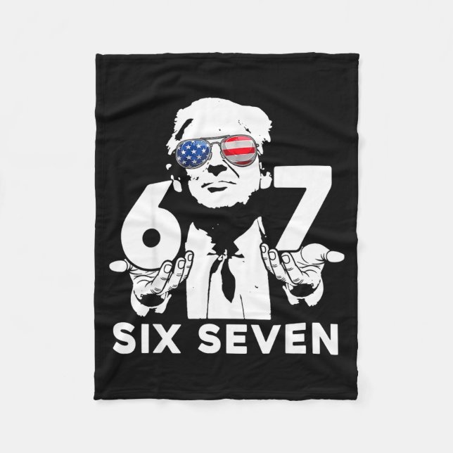 Cobertor De Velo Funny 67 Six Seven Trump Meme  (Frente)