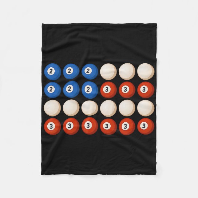 Cobertor De Velo Funny 8 bolas dos Estados Unidos Bandeira Retro Pi (Frente)
