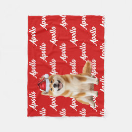 Cobertor De Velo Funny Akita Dog Name Patterned Christmas