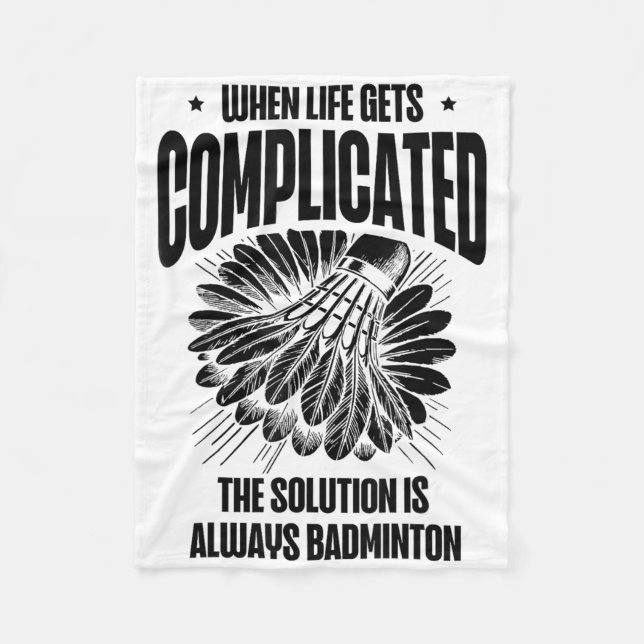 Cobertor De Velo Funny Badminton Player Love Shuttle Design  (Frente)