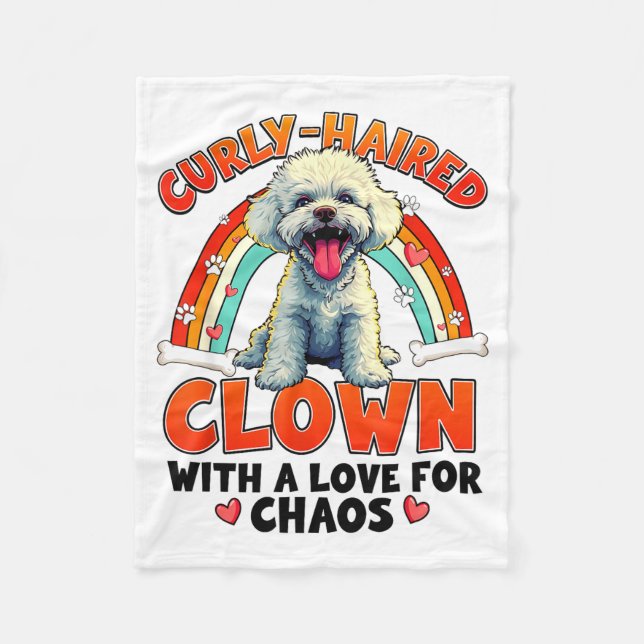 Cobertor De Velo Funny Bichon Frise Design For Dog Lover  (Frente)