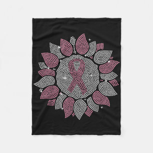 Cobertor De Velo Funny Bling Girassol Friso Rosa Friso Cancer Aw