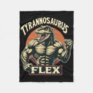 Cobertor De Velo Funny Bodybuilder Tyrannosaurus Flex Gym T-rex Din