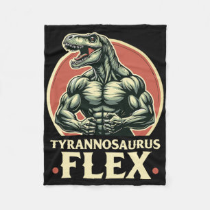 Cobertor De Velo Funny Bodybuilder Tyrannosaurus Flex Gym T-rex Din