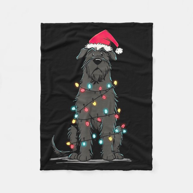 Cobertor De Velo Funny Bouvier Des Flandres Christmas Graphics Dog  (Frente)