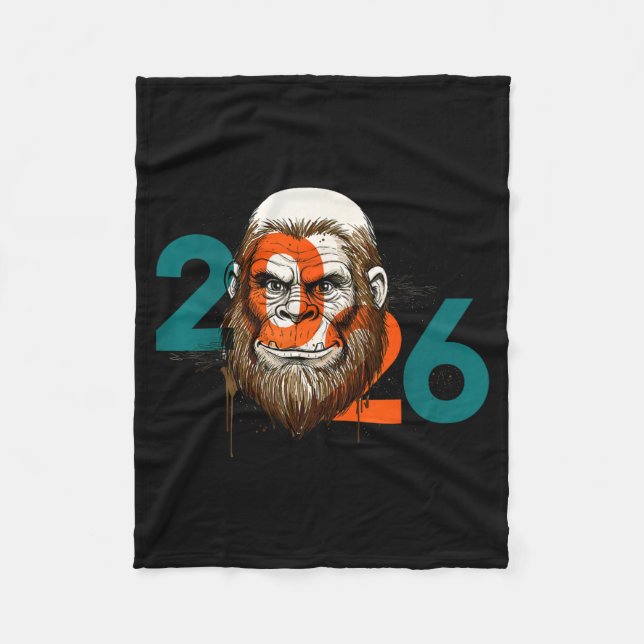 Cobertor De Velo Funny Boys Nye Outfit, Mens Fireworks Bigfoot Happ (Frente)