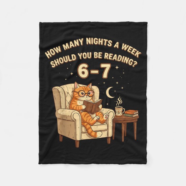 Cobertor De Velo Funny Cat Reading 6-7 Meme Englieacher Book Lover  (Frente)