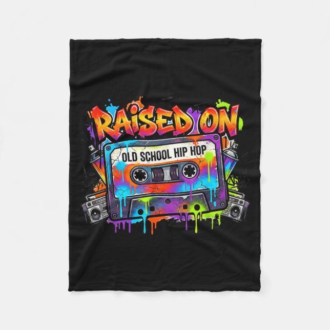 Cobertor De Velo Funny Cette Graffiti 80s 90s Raised On Old School  (Frente)