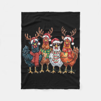 Cobertor De Velo Funny Chicken Christmas Lights Farm Animal Cute Xm