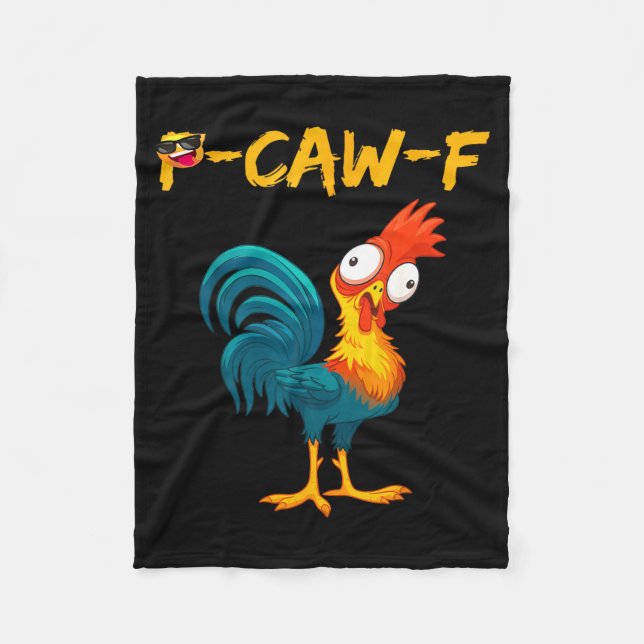 Cobertor De Velo Funny Chicken Humor Quote Rooster Meme Caw F  (Frente)