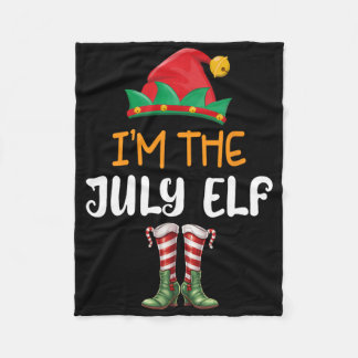 Cobertor De Velo Funny Christmas In July I'm The July Elf Kids Men 