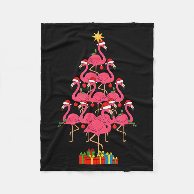 Cobertor De Velo Funny Christmas Nk Flamingo Tree Holiday Bird Love (Frente)