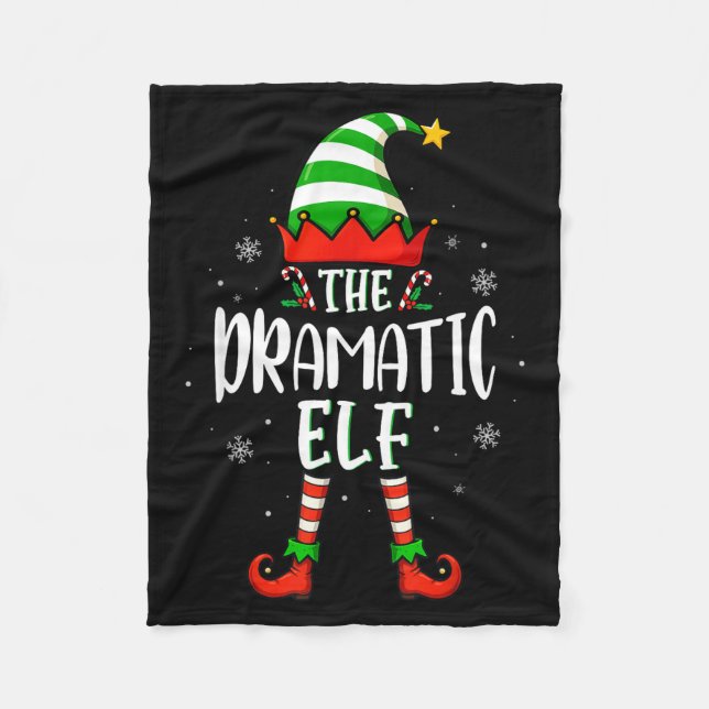 Cobertor De Velo Funny Christmas The Dramatic Elf Family Matching X (Frente)