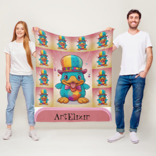 Cobertor De Velo Funny Clowe Platypus Impressão