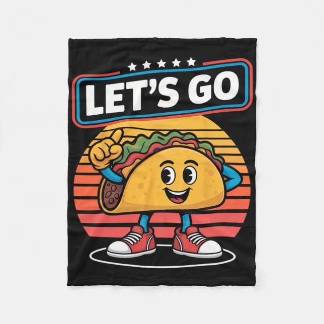 Cobertor De Velo Funny Dabbing Taco Go Trump Chickens Retro S (Frente)