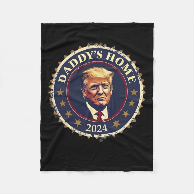 Cobertor De Velo Funny Daddy's Home 2024 Trump We Won Took America  (Frente)