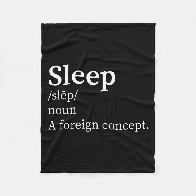 Cobertor De Velo Funny Definition Sleep A Foreign Concept New Paren (Frente)