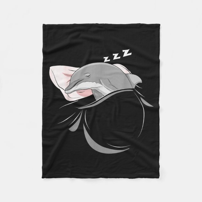 Cobertor De Velo Funny Dolphin Merch For Women, Men &amp; Kids Dolp (Frente)