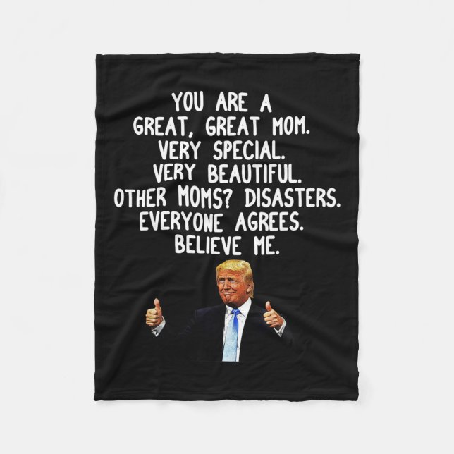 Cobertor De Velo Funny Donald Trump Madre39s Dia do Presente Conser (Frente)