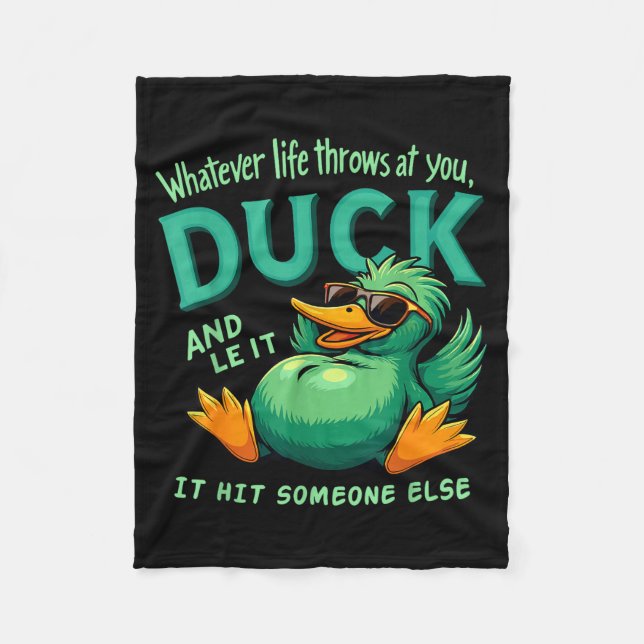 Cobertor De Velo Funny Duck Graphic Men Women Teens Funny Quote  (Frente)
