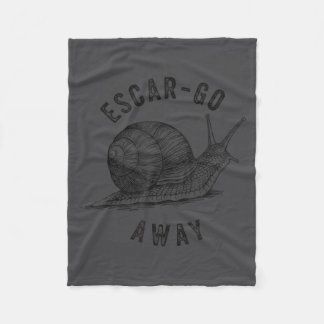Cobertor De Velo Funny E Go Away Snail Vintage French Pun Introvert