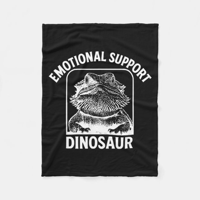 Cobertor De Velo Funny Emotional Suprt Dinosaur  (Frente)