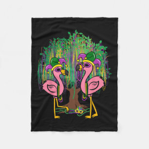 Cobertor De Velo Funny Flamingo Mardi Gras Carnaval Miçanga Tree Je
