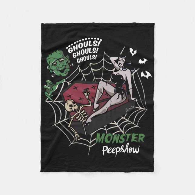 Cobertor De Velo Funny Frankenstein Monster Monster Monster Bunnies (Frente)