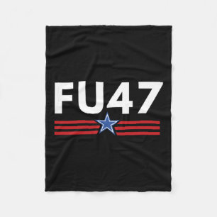 Cobertor De Velo Funny Fu47 Anti Trump Patriótico Pro Harris Democr