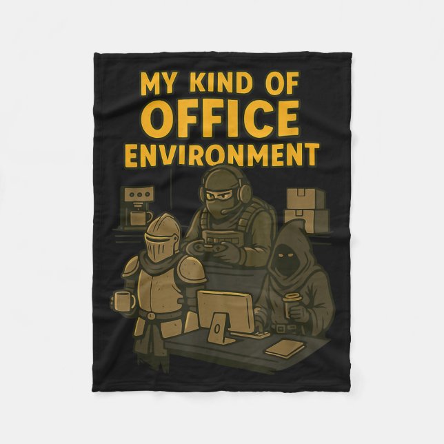 Cobertor De Velo Funny Gamer Office Work Sarcasm Gamer Nerd Office  (Frente)