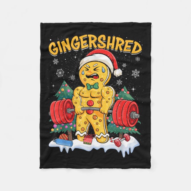Cobertor De Velo Funny Gingerbird Man Gingershred Gym Bodybuilding (Frente)
