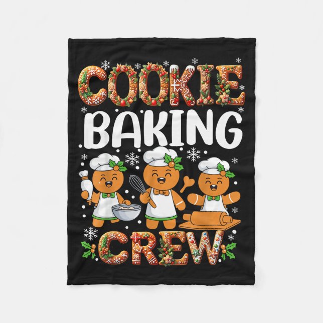 Cobertor De Velo Funny Gingerbread Lovers Cookie Baking Crew Christ (Frente)
