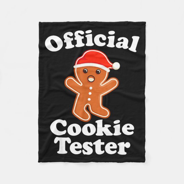 Cobertor De Velo Funny Gingerbread Man Cookie Tester Christmas  (Frente)
