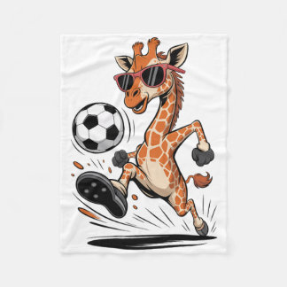 Cobertor De Velo Funny Giraffe Playing Soccer Ll Artwork Cool Anima