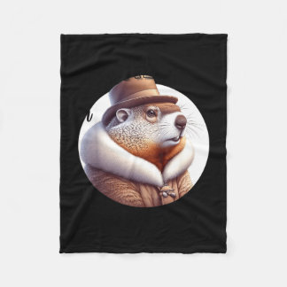 Cobertor De Velo Funny Goundhog Graphic 
