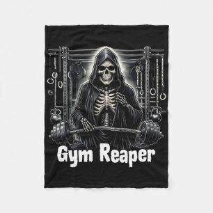 Cobertor De Velo Funny Gym Reaper Workout Bodybuilding