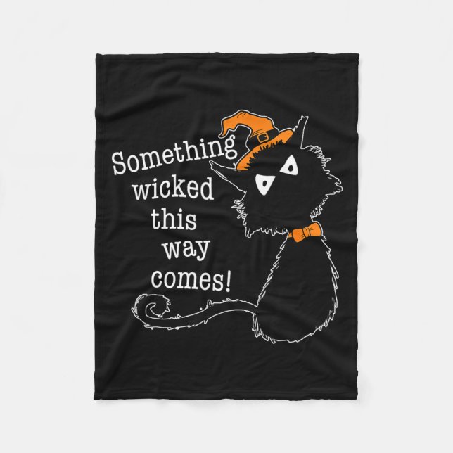 Cobertor De Velo Funny Halloween Cat - Shakespeare Macbeth Quote  (Frente)