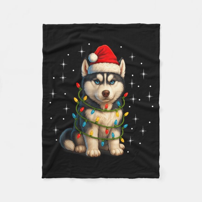 Cobertor De Velo Funny Husky Dog Christmas Pj Pajama Men Women Pjs  (Frente)