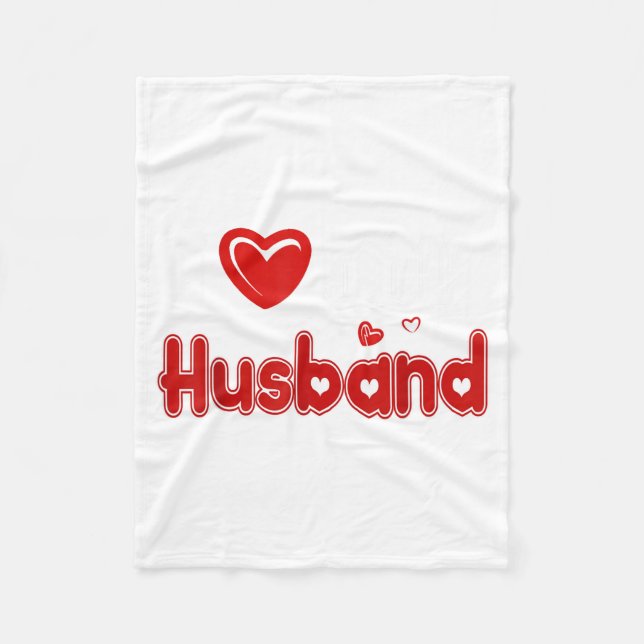 Cobertor De Velo Funny I Love My Husband  (Frente)