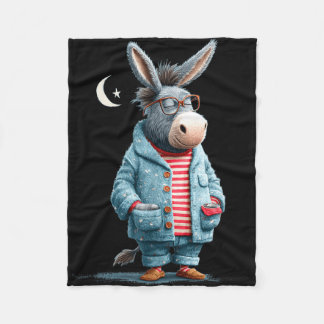 Cobertor De Velo Funny in pajama for sleepwear and donkeys 