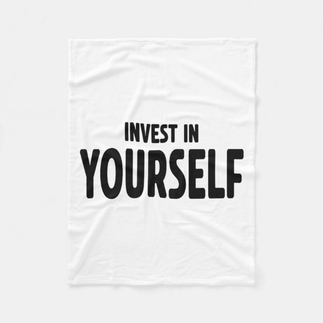 Cobertor De Velo Funny Insrational And Motivational Gift Invest In  (Frente)