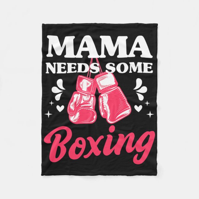 Cobertor De Velo Funny Kickboxing Mama Needs Some Boxing Training G (Frente)