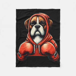 Cobertor De Velo Funny Kickboxing Or Boxing Boxer Dog 