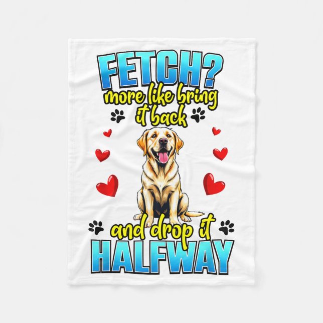 Cobertor De Velo Funny Labrador Retriever Design For Dog Owner  (Frente)