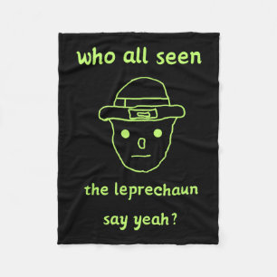 Cobertor De Velo Funny Leprechaun Amateur Sketch Meme Rua Irlandesa