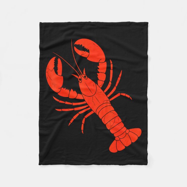 Cobertor De Velo Funny Lobster Design For Men Women Kids Animal Lob (Frente)