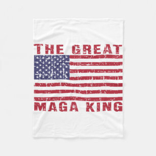 Cobertor De Velo Funny MAGA King Trump Supporter